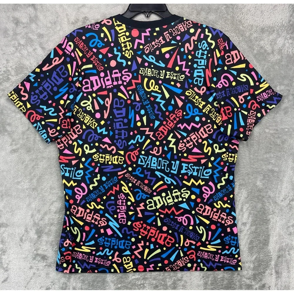adidas Men’s Black Multicolor Graphic Soccer Jersey